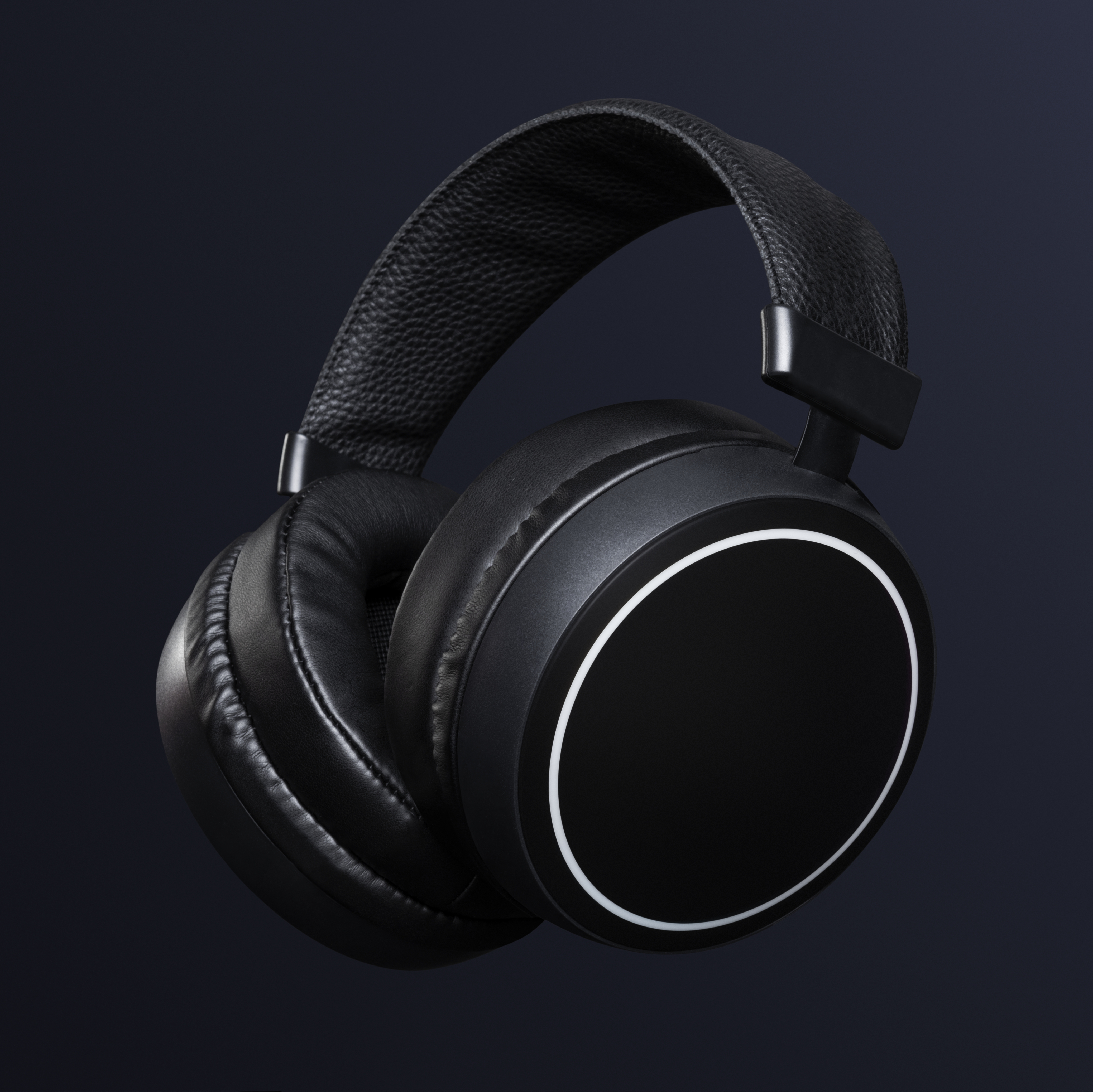 Auriculares ProSound X5 — vista lateral com almofadas em pele e aro ajustável